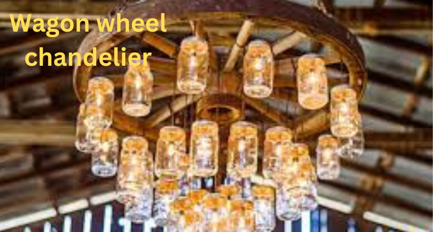 wagon wheel chandelier