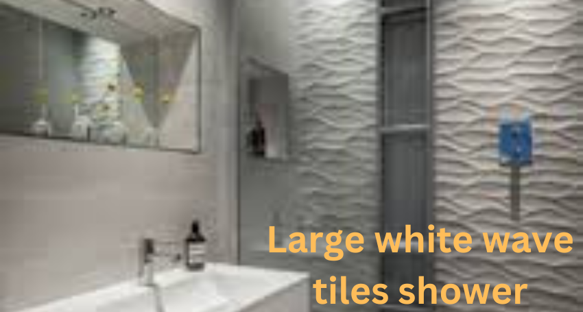 large-white-wave-tiles-shower