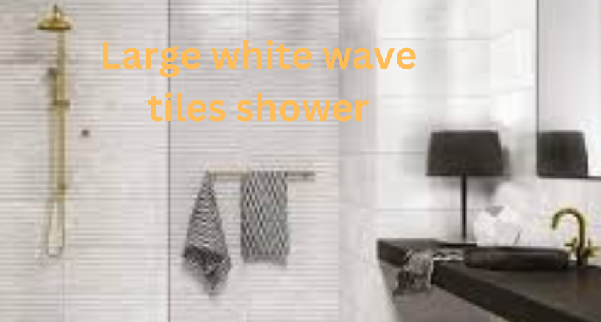 large-white-wave-tiles-shower